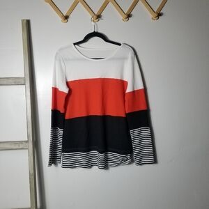 NWOT WOMEN'S LONG SLEEVE WAFFLE KNIT LIKE LONG SLEEVE BLOUSE SIZE LARGE